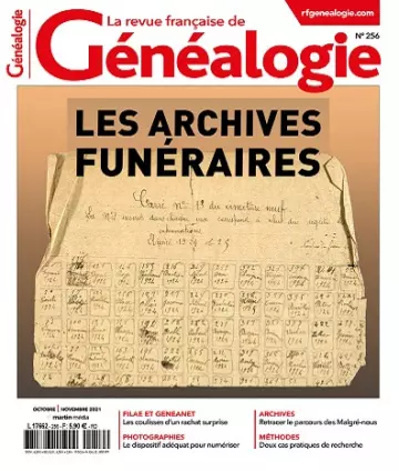 La Revue Française De Généalogie N°256 – Octobre-Novembre 2021