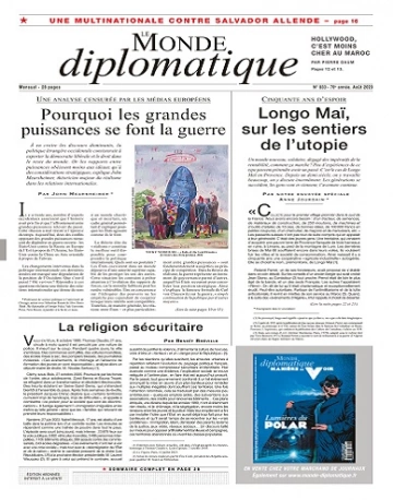 Le Monde Diplomatique N°833 – Août 2023
